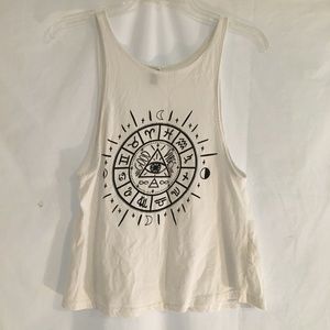 Graphic White Tank Tee